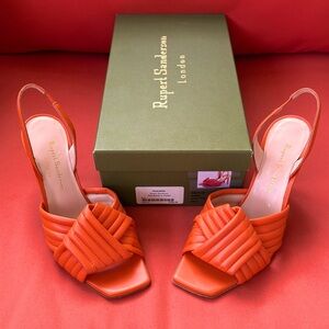 Rupert Sanderson Apex Sandal in Papaya
